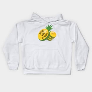 Cutting a Pineapple You're Doing It Wrong Meme Kids Hoodie